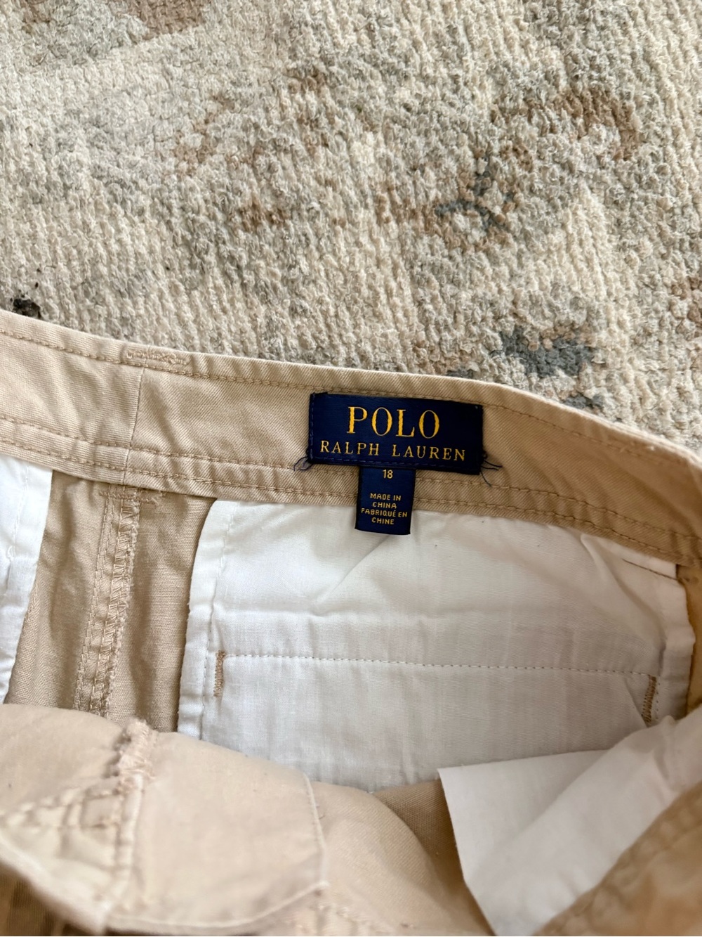 Polo Ralph Lauren Khaki Cargo Shorts – Youth 18 – Fits Women’s Small - Picture 5 of 7